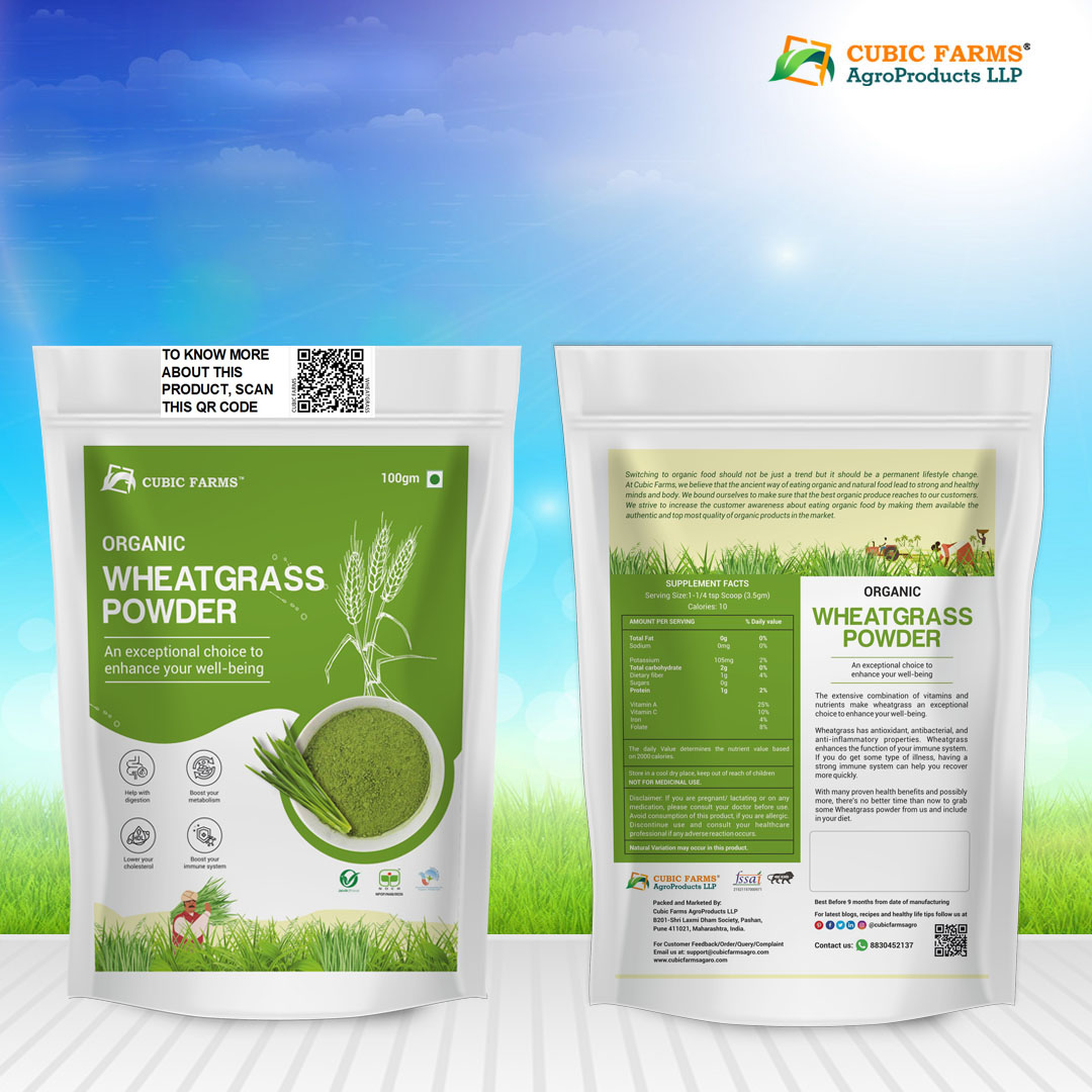 Cubic Farms Organic Wheatgrass Powder